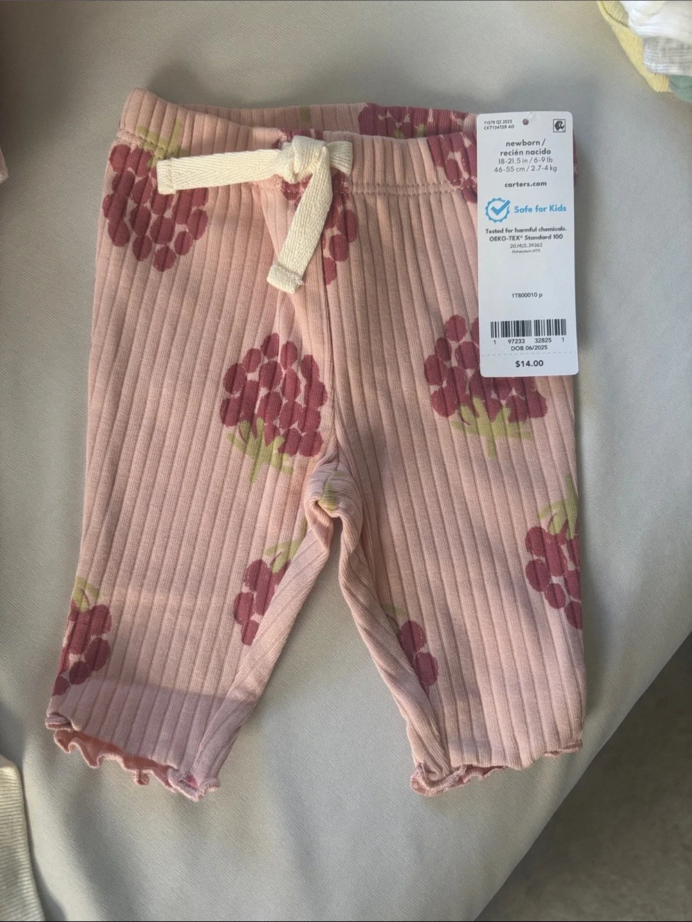 Carter's Pink Floral Baby Bottoms